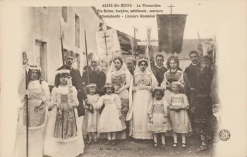 carte postale PROCESSION STE REINE, BERGERE Côte-d'Or 1903-1920 013105  Photo
