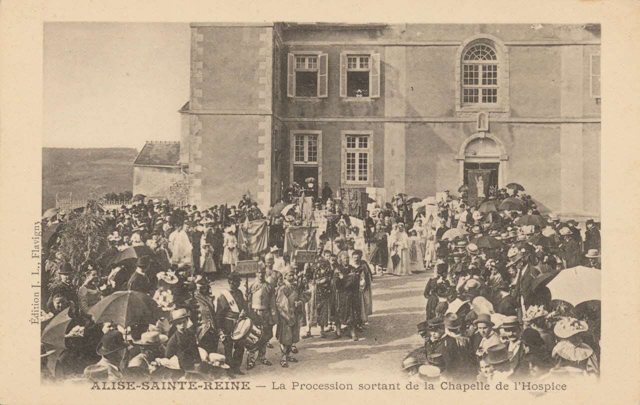 carte postale PROCESSION SORTANT DE LA CHAPELLE Côte-d'Or 1903 013106 Photo