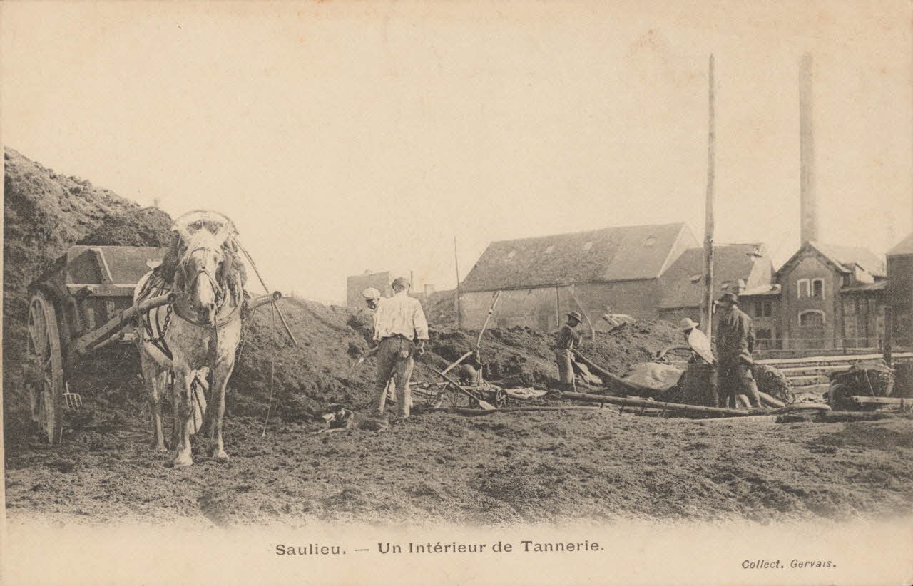 carte postale UN INTERIEUR DE TANNERIE Côte-d'Or 1903-1920 013123 Photo