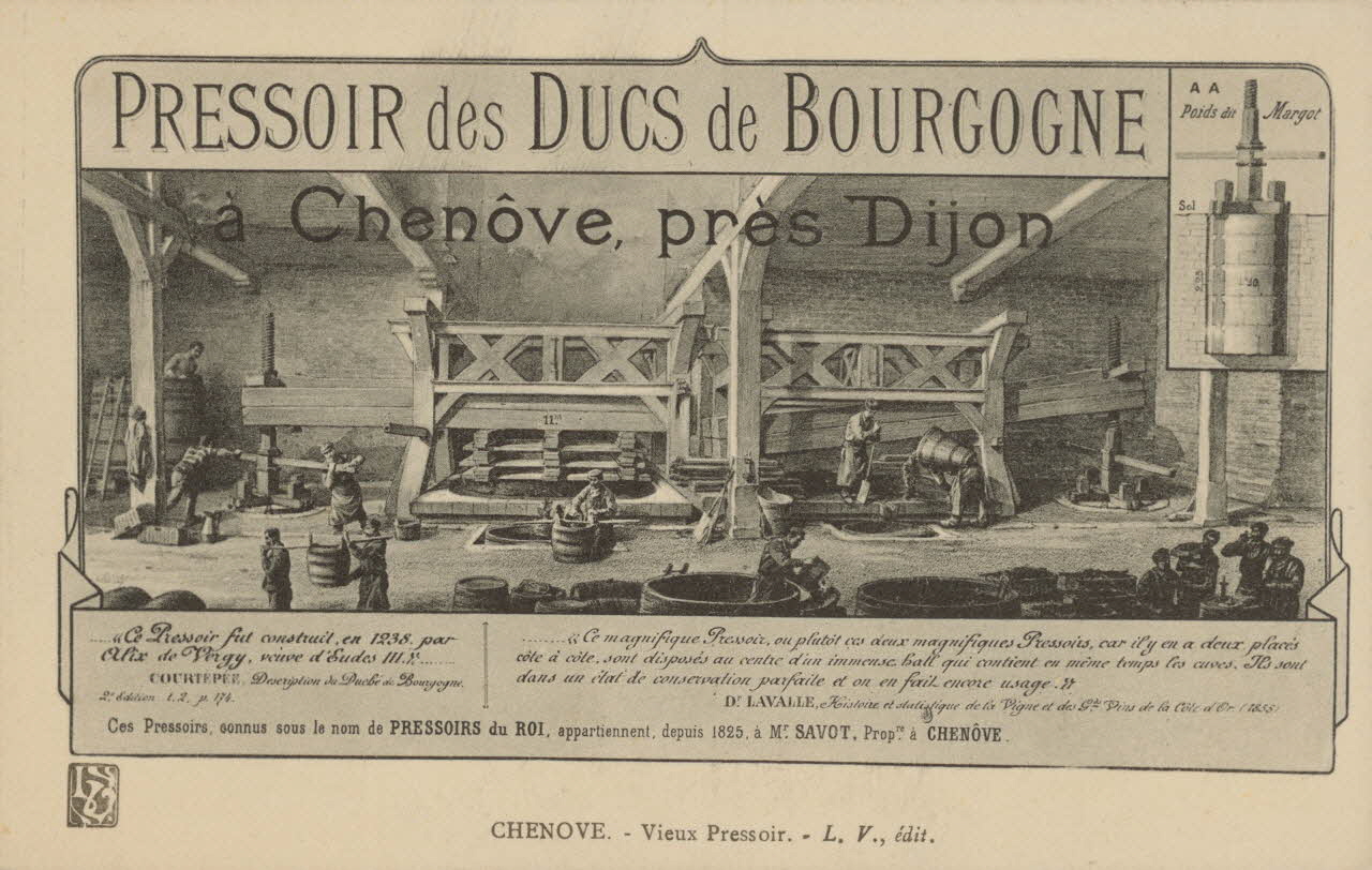 carte postale CHENOVE. VIEUX PRESSOIR Côte-d'Or 1903-1920 013148 Photo