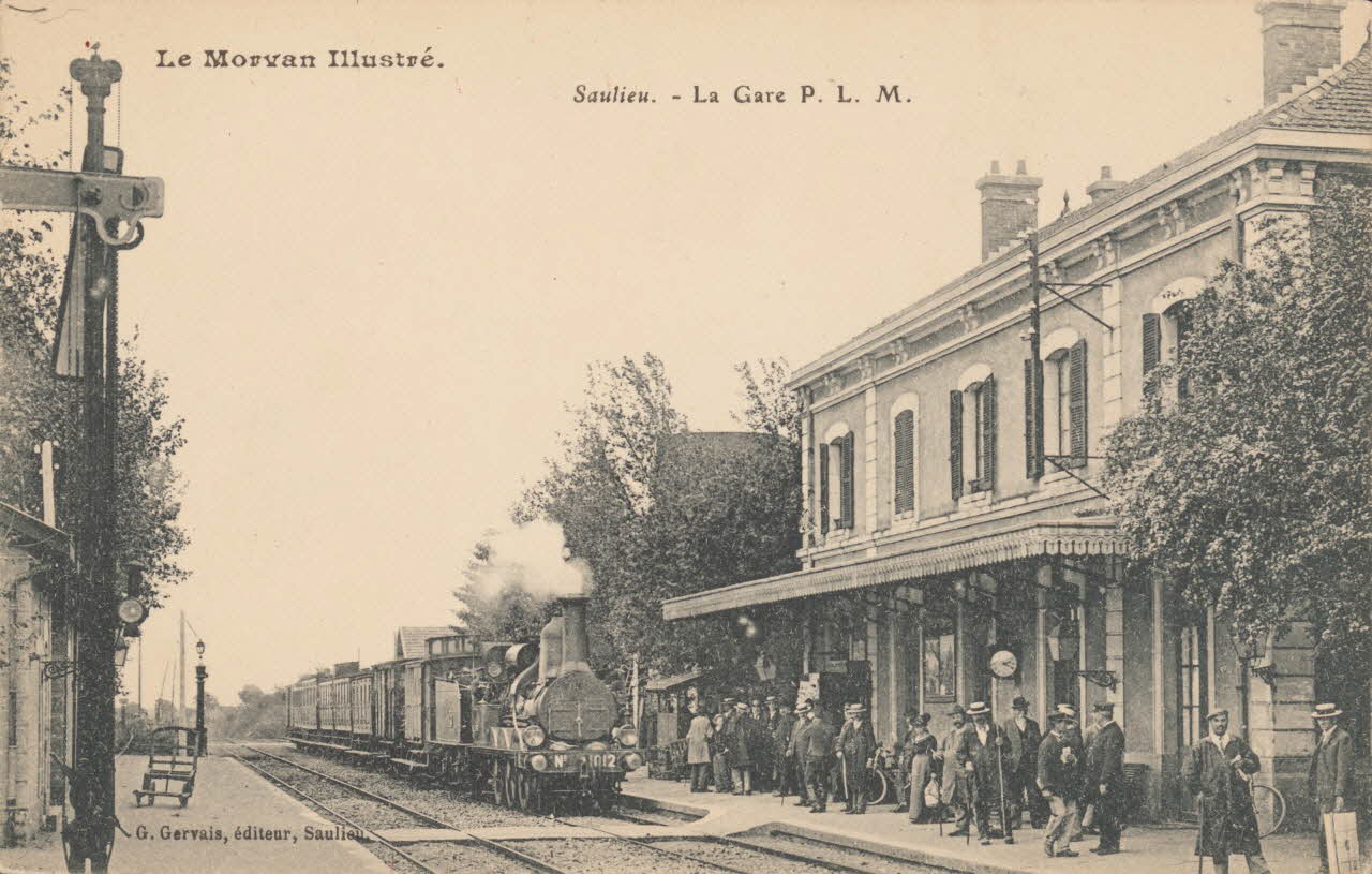 carte postale LA GARE PLM, LE MORVAN ILLUSTRE Côte-d'Or 1903-1920 013488 Photo