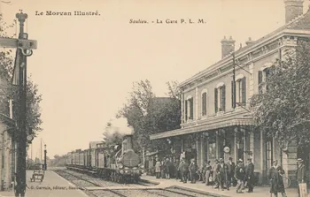 carte postale LA GARE PLM, LE MORVAN ILLUSTRE Côte-d'Or 1903-1920 013488 Photo