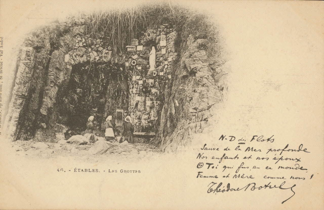 carte postale LES GROTTES Côtes-d'Armor 1903 013572 Photo