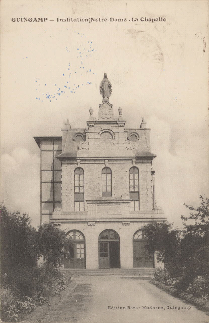 carte postale INSTITUTION NOTRE-DAME ; LA CHAPELLE Côtes-d'Armor 1915 013583 Photo
