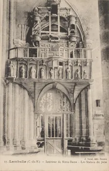 carte postale INTERIEUR DE NOTRE-DAME ; LES STATUES DU JUBE Côtes-d'Armor 1903-1920 013596 Photo