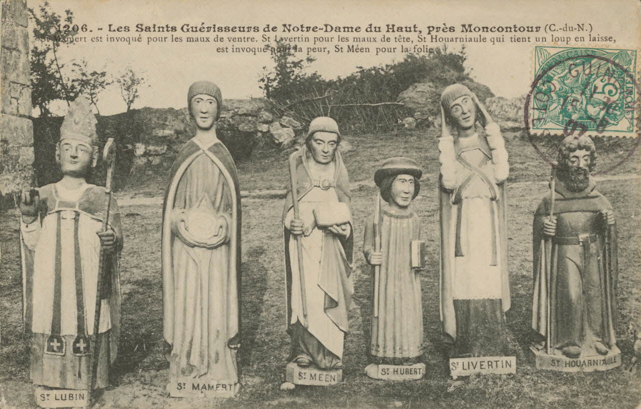 carte postale LES SAINTS GUERISSEURS DE NOTRE-DAME DU HAUT Côtes-d'Armor 1907 013637 Photo