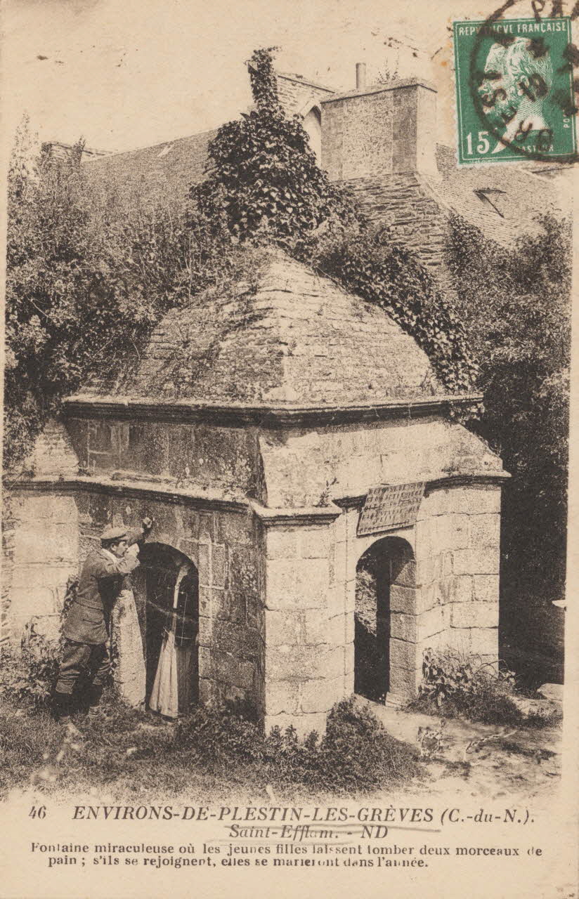 carte postale FONTAINE MIRACULEUSE Côtes-d'Armor 1926 013727 Photo