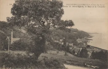 carte postale ROUTE DE ST EFFLAM, LA BAIE ET LA CHAPELLE Côtes-d'Armor 1903-1920 013728  Photo