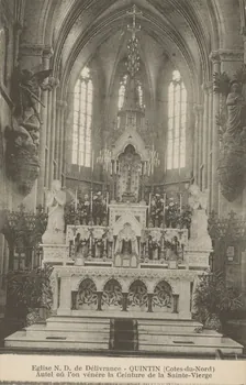 carte postale EGLISE ND DE DELIVRANCE. AUTEL CEINTURE STE VIERGE Côtes-d'Armor 1903-1920 013754 Photo