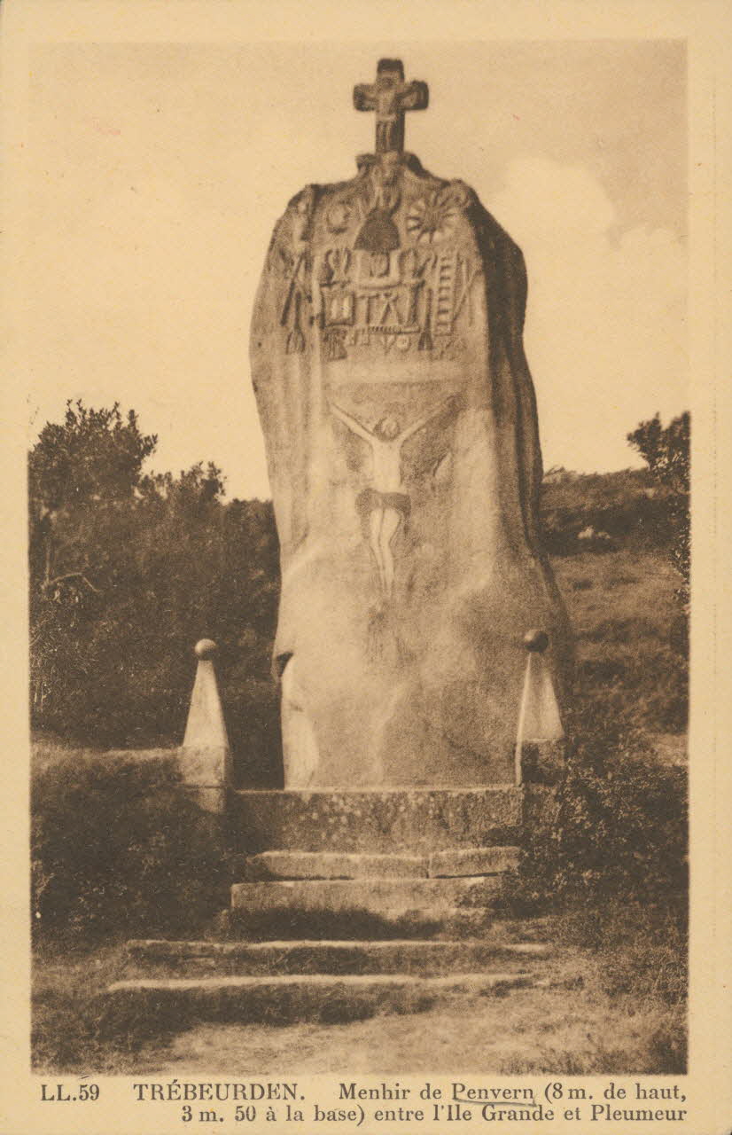 carte postale MENHIR DE PENVERN Côtes-d'Armor 1903-1920 013801 Photo