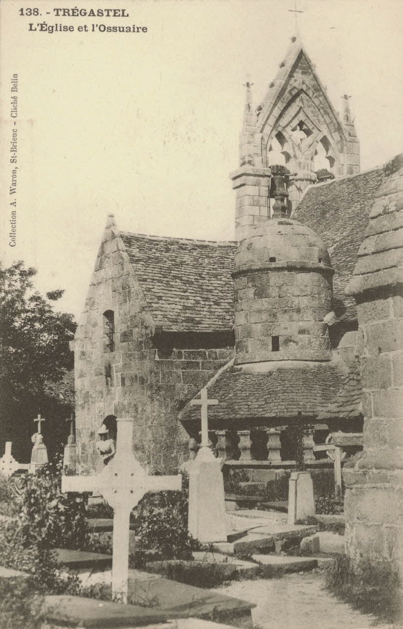 carte postale L'EGLISE ET L'OSSUAIRE Côtes-d'Armor 1903 013812 Photo