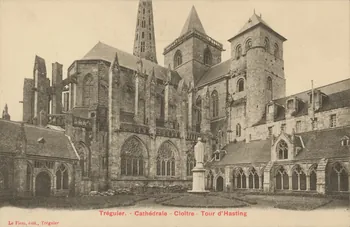 carte postale CATHEDRALE ; CLOITRE- TOUR D'HASTING Côtes-d'Armor 1903-1920 013820 Photo