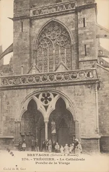 carte postale LA CATHEDRALE. PORCHE DE LA VIERGE Côtes-d'Armor 1903 013828 Photo