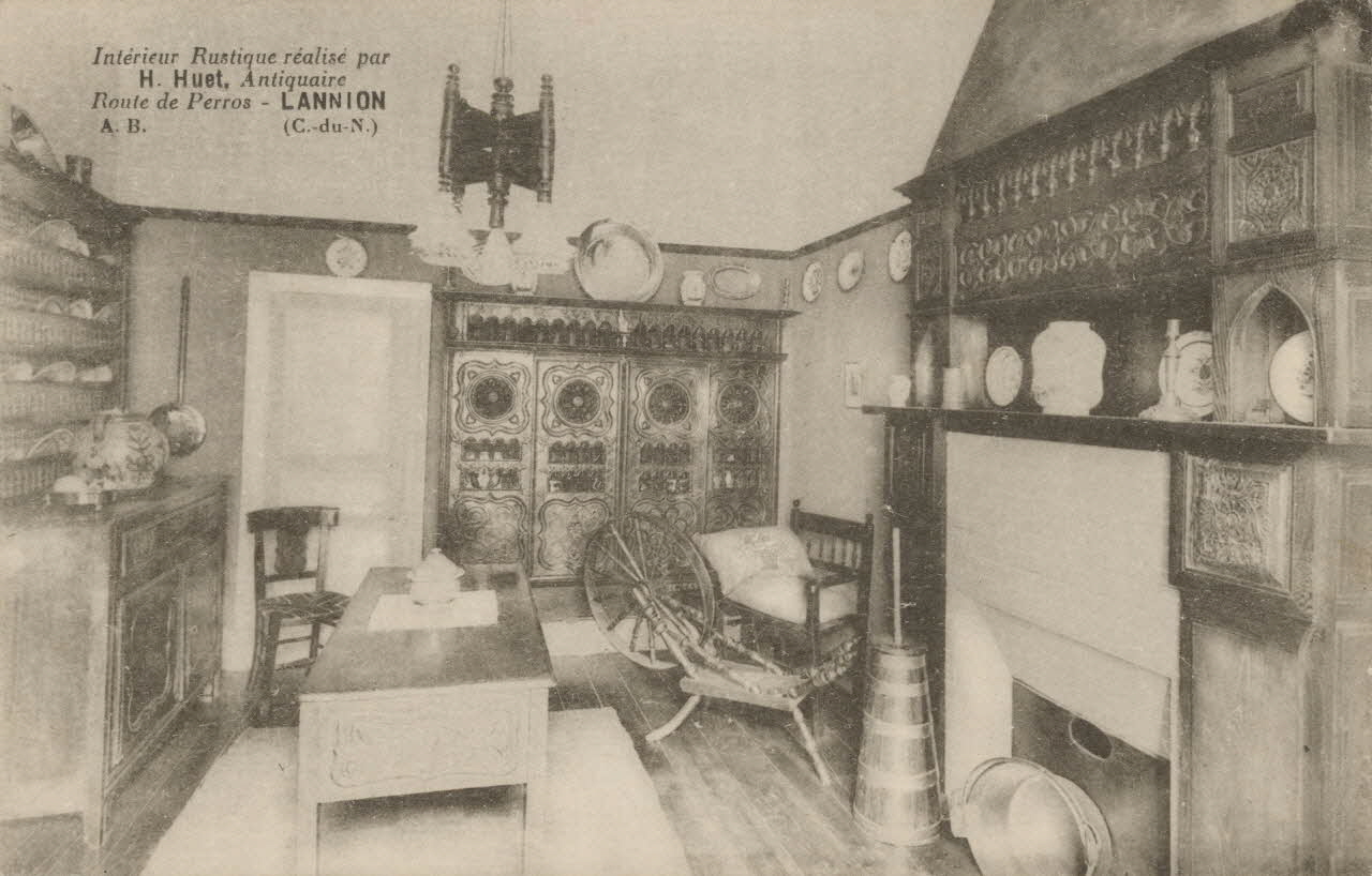 carte postale LANNION-INTERIEUR RUSTIQUE Côtes-d'Armor 1903-1950 013855 Photo