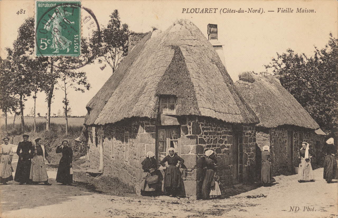 carte postale PLOUARET-VIEILLE MAISON Côtes-d'Armor 1903-1950 013861  Photo