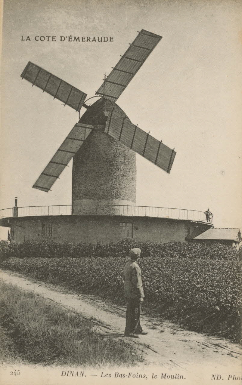carte postale DINAN-LES BAS-FOINS-LE MOULIN Côtes-d'Armor 1903-1950 013870 Photo