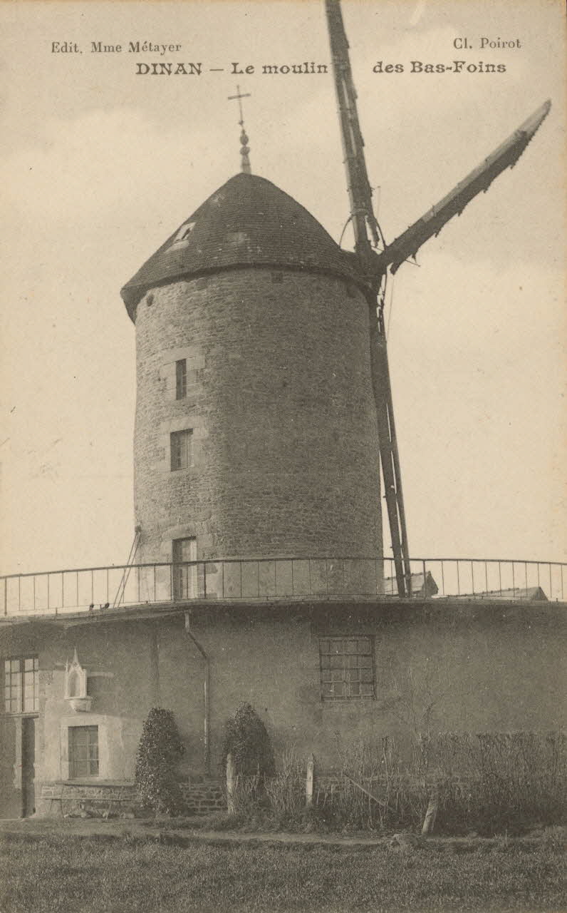 carte postale DINAN-LE MOULIN DES BAS-FOINS Côtes-d'Armor 1903-1950 013871 Photo