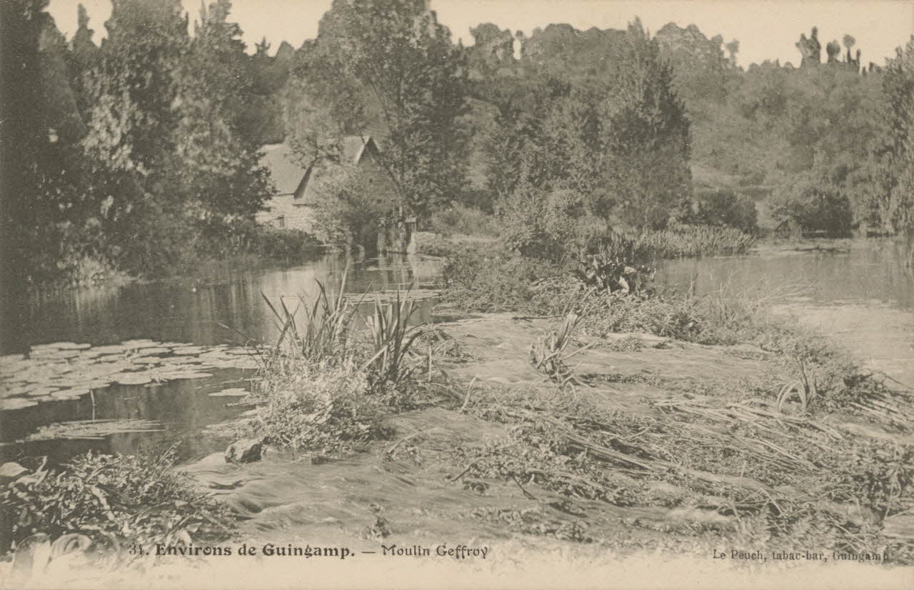 carte postale MOULIN GEFFROY-PRES GUINGAMP Côtes-d'Armor 1903-1950 013875 Photo