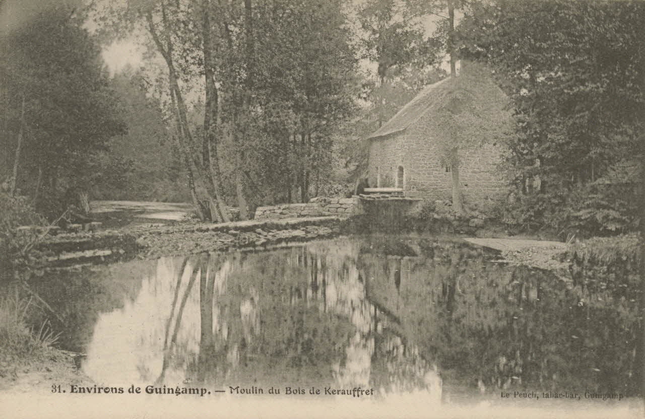 carte postale MOULIN DU BOIS DE KERAUFFRET Côtes-d'Armor 1903-1950 013876 Photo
