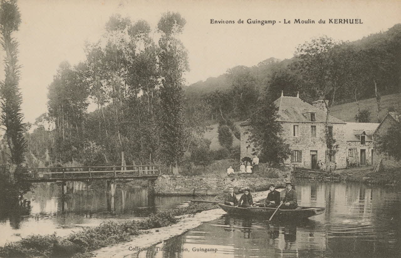carte postale MOULIN DU KERHUEL-PRES GUINGAMP Côtes-d'Armor 1903-1950 013877 Photo