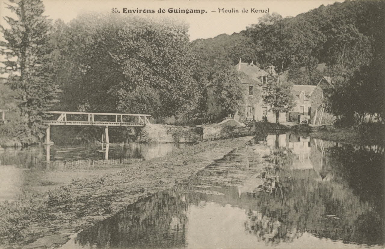 carte postale MOULIN DE KERHUEL-PRES GUINGAMP Côtes-d'Armor 1903-1950 013878 Photo