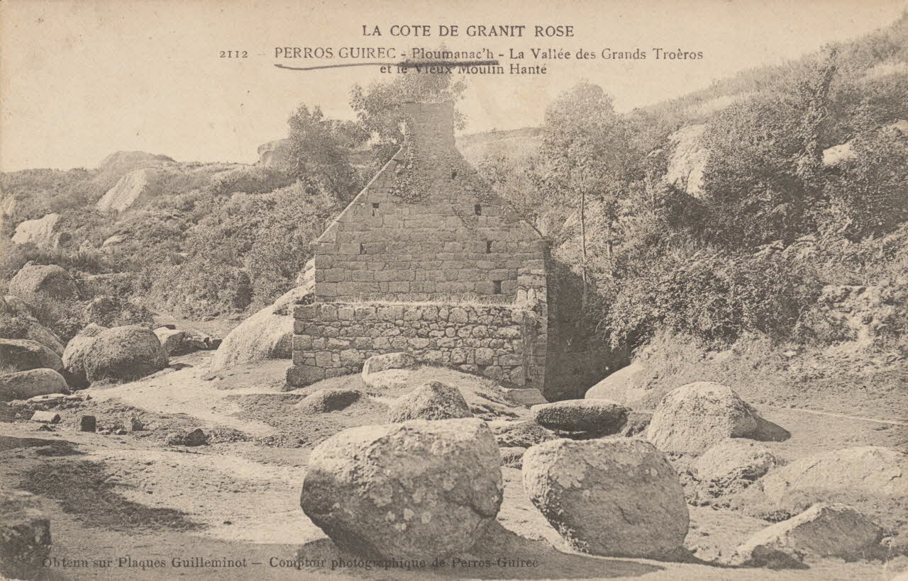 carte postale VALLEE-VIEUX MOULIN HANTE Côtes-d'Armor 1903-1950 013890 Photo