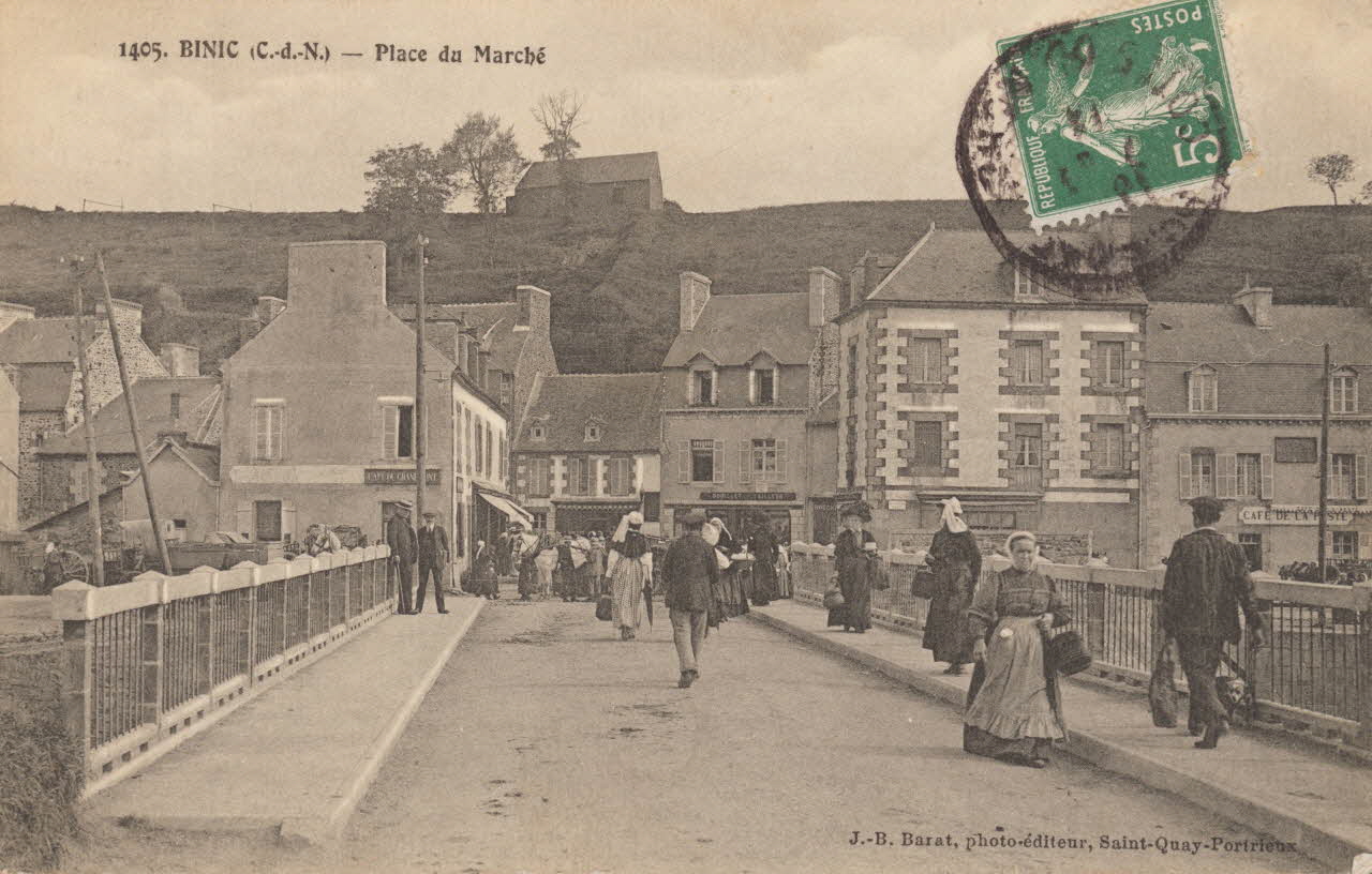 carte postale PLACE DU MARCHE Côtes-d'Armor 1903-1920 013906 Photo