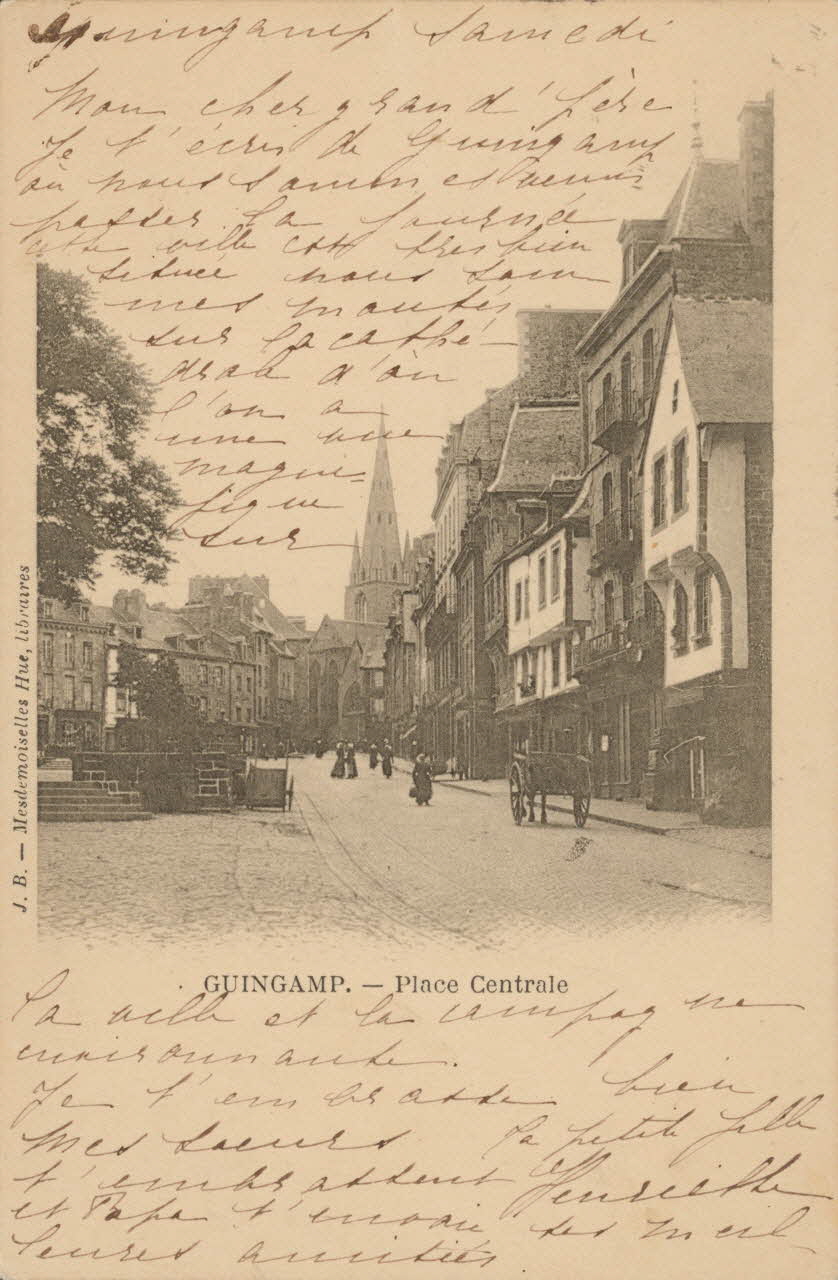 carte postale PLACE CENTRALE Côtes-d'Armor 1901 013943 Photo