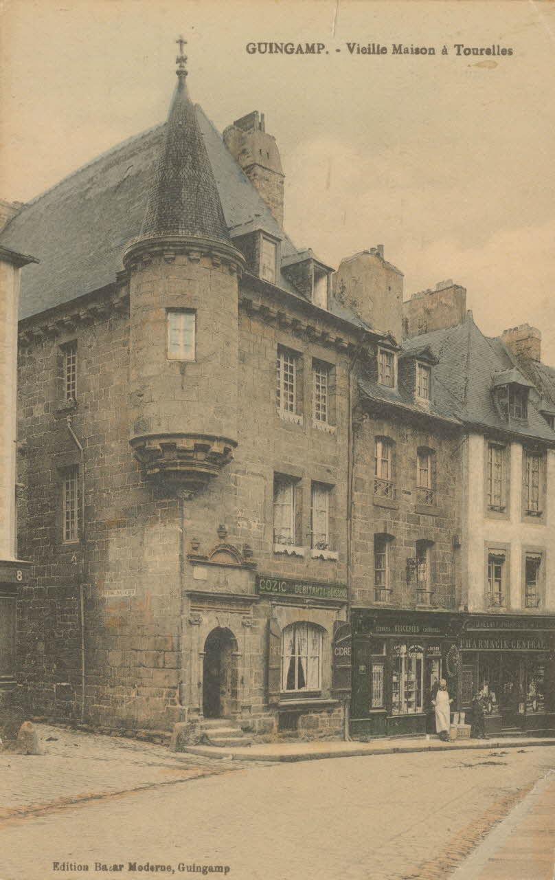 carte postale VIEILLES MAISONS A TOURELLES Côtes-d'Armor 1903-1920 013945 Photo