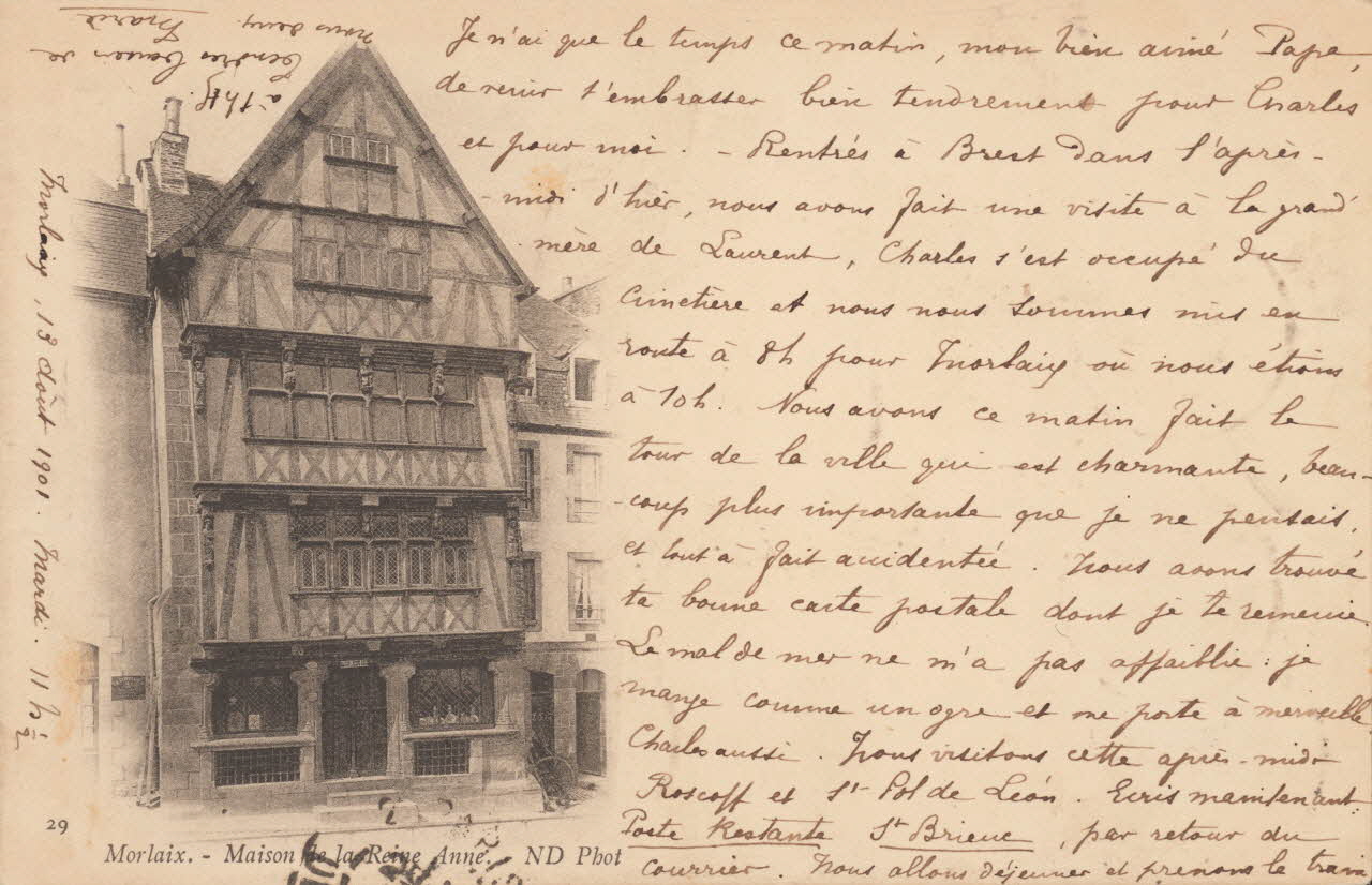 carte postale MAISON DE LA REINE ANNE Finistère 1901 013969 Photo