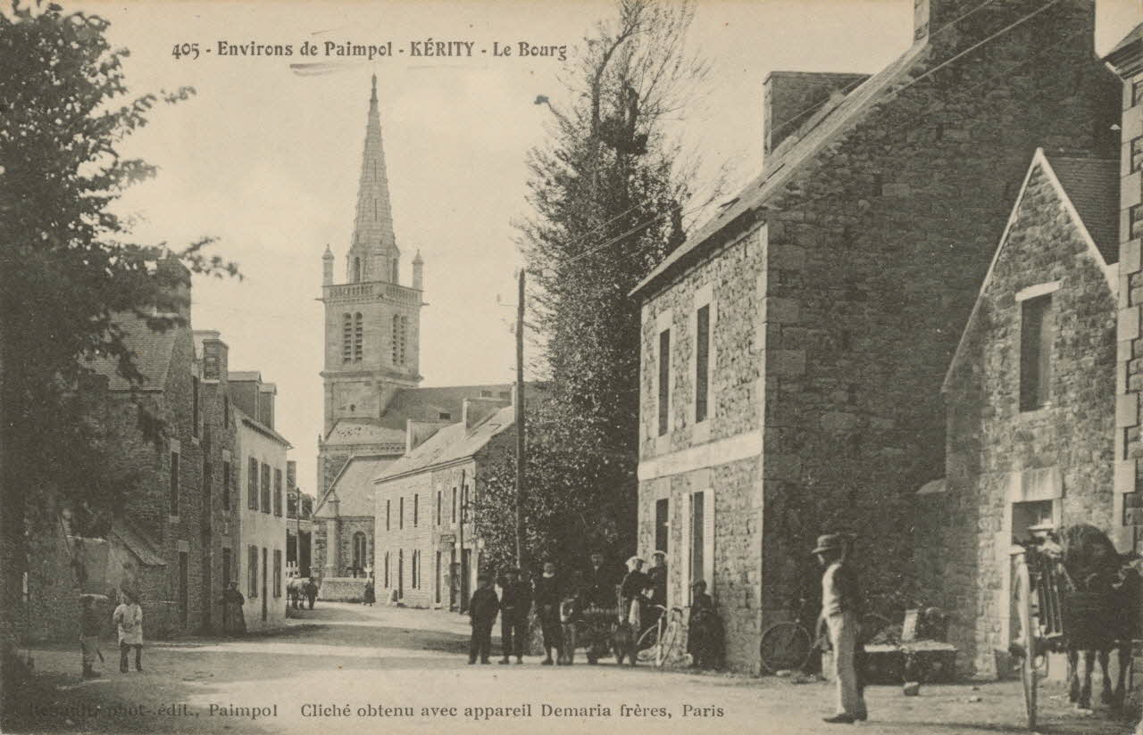 carte postale KERITY, LE BOURG Côtes-d'Armor 1903-1920 013977 Photo