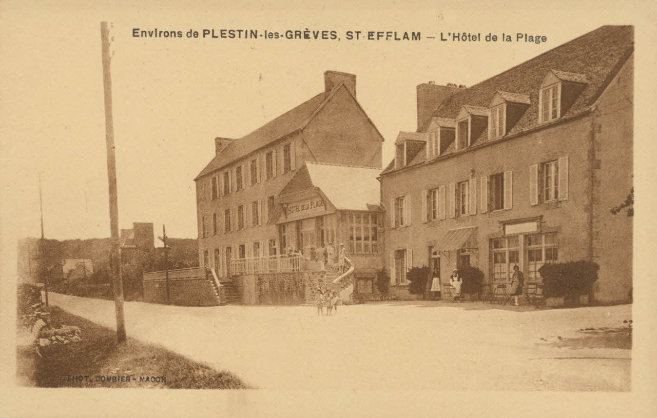 carte postale L'HOTEL DE LA PLAGE Côtes-d'Armor 1903-1920 013993 Photo