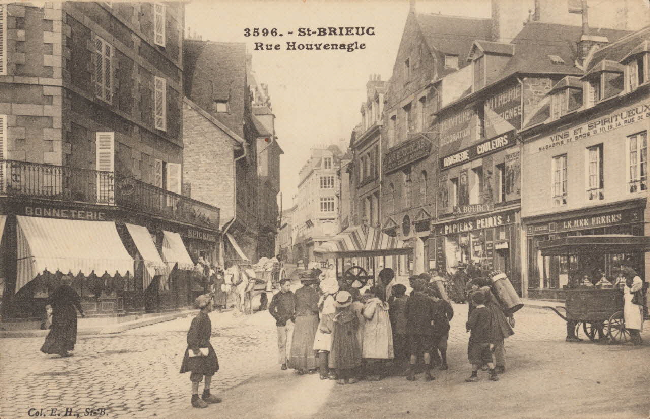 carte postale RUE HOUVENAGLE Côtes-d'Armor 1911 014002 Photo