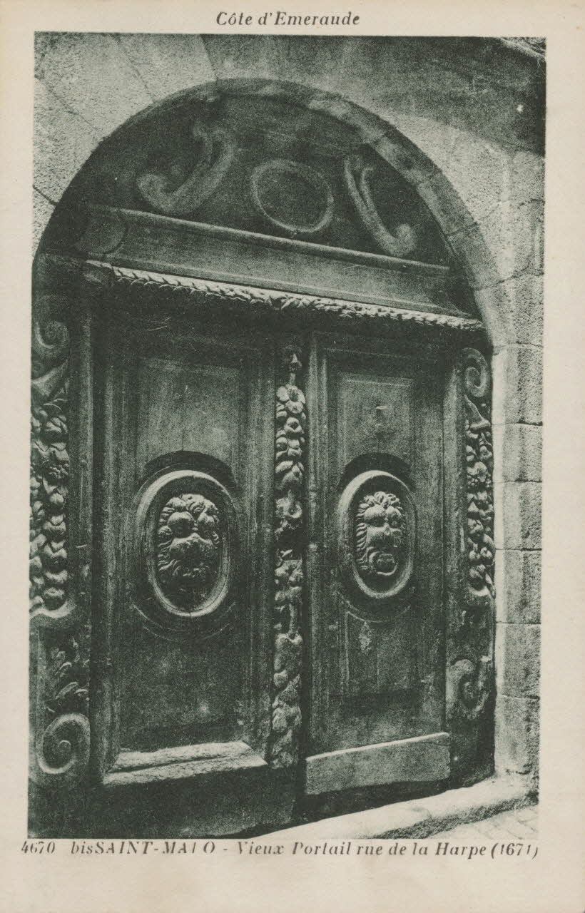 carte postale VIEUX PORTAIL RUE DE LA HARPE Ille-et-Vilaine 1921-1950 014009 Photo