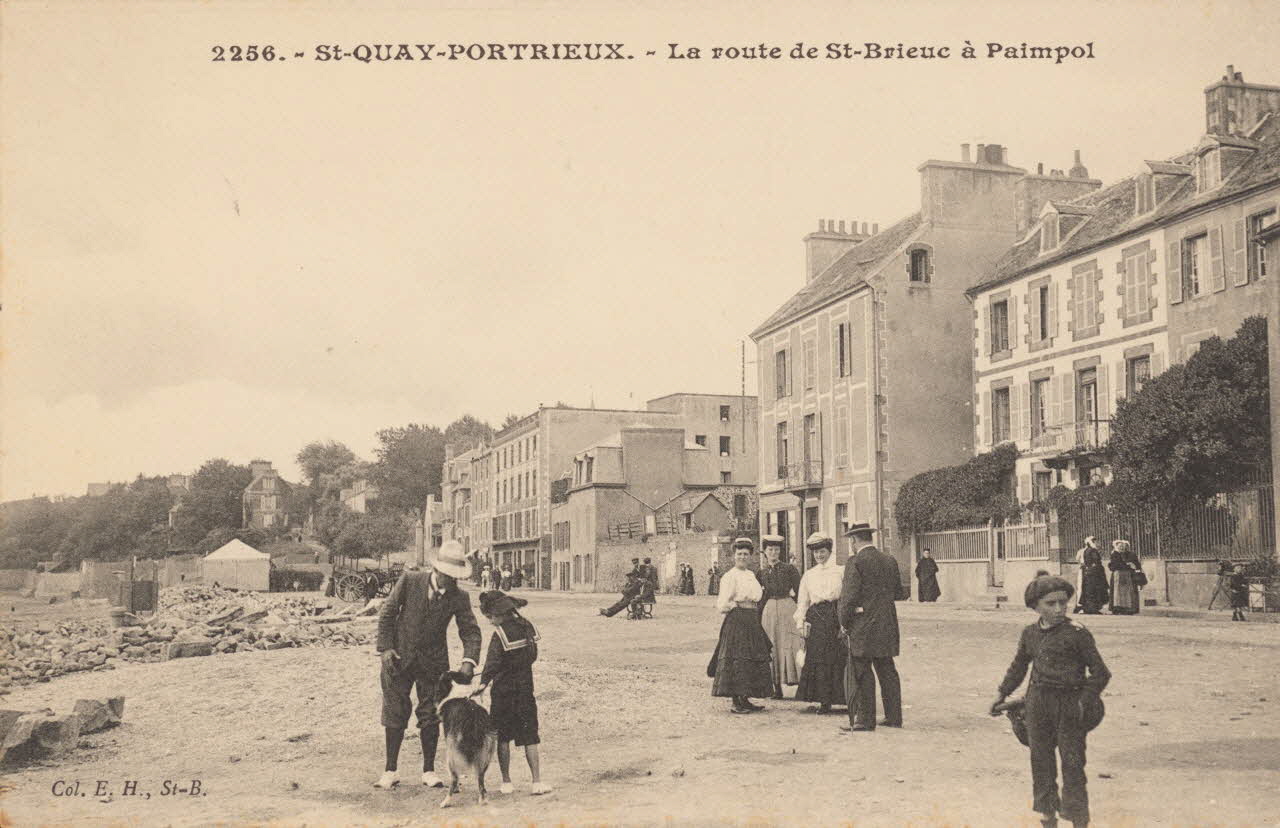carte postale ROUTE DE SAINT-BRIEUC A PAIMPOL Côtes-d'Armor 1903-1920 014013 Photo