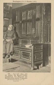 Emile Hamonic carte postale LE LIT-CLOS, DIT LIT NATAL DE SAINT-YVES.. Côtes-d'Armor 1903-1920 014020 Photo