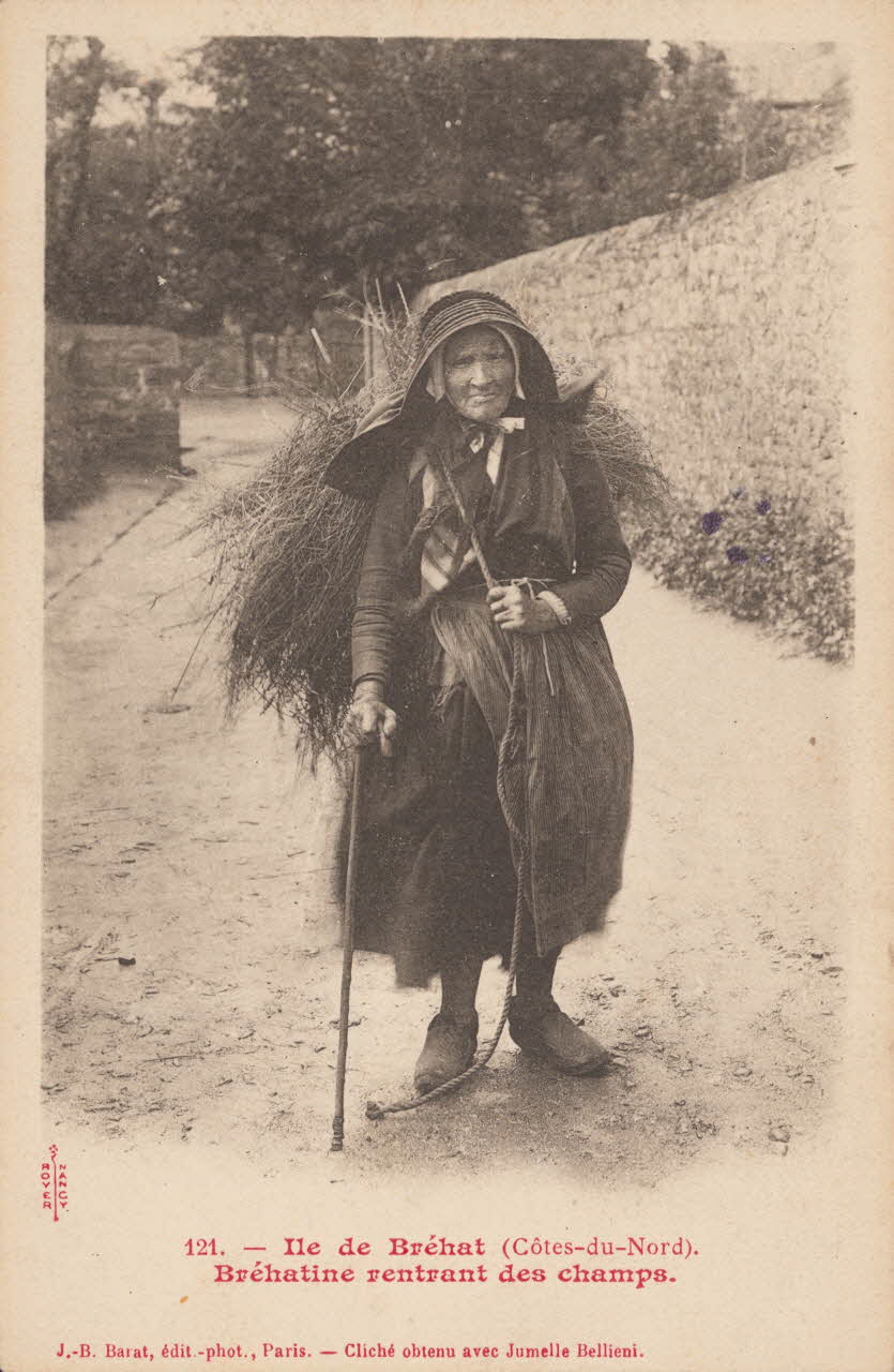 carte postale BREHATINE RENTRANT DES CHAMPS Côtes-d'Armor 1903 014034 Photo
