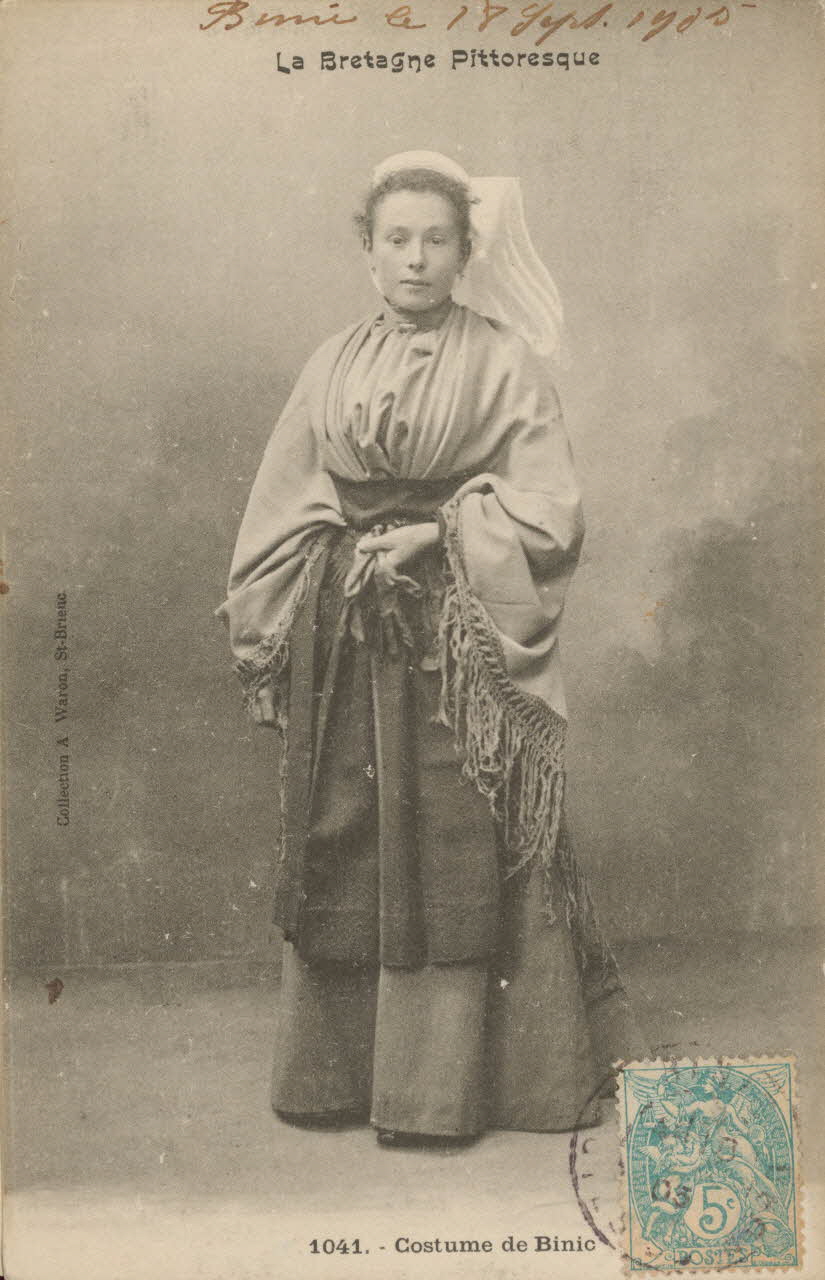 carte postale COSTUME DE BINIC Côtes-d'Armor 1903 014042 Photo