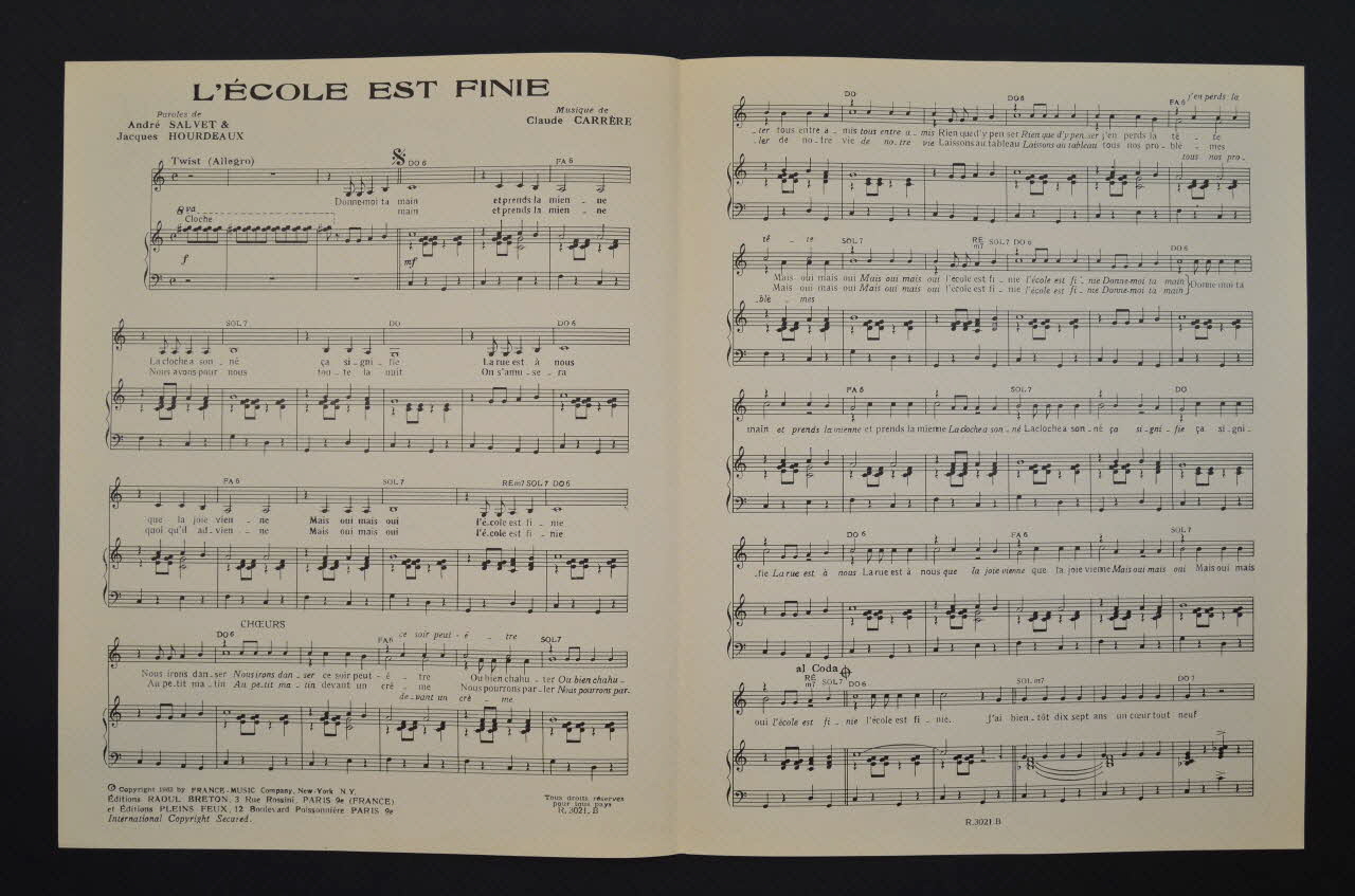 chanson petit format 1969.88.222 Photo Mucem