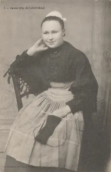 carte postale JEUNE FILLE DE LOUDEAC Côtes-d'Armor 1903 014095 Photo