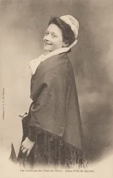 carte postale JEUNE FILLE DE QUINTIN Côtes-d'Armor 1903 014166 Photo