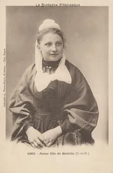 carte postale JEUNE FILLE DE QUINTIN Côtes-d'Armor 1903 014168 Photo