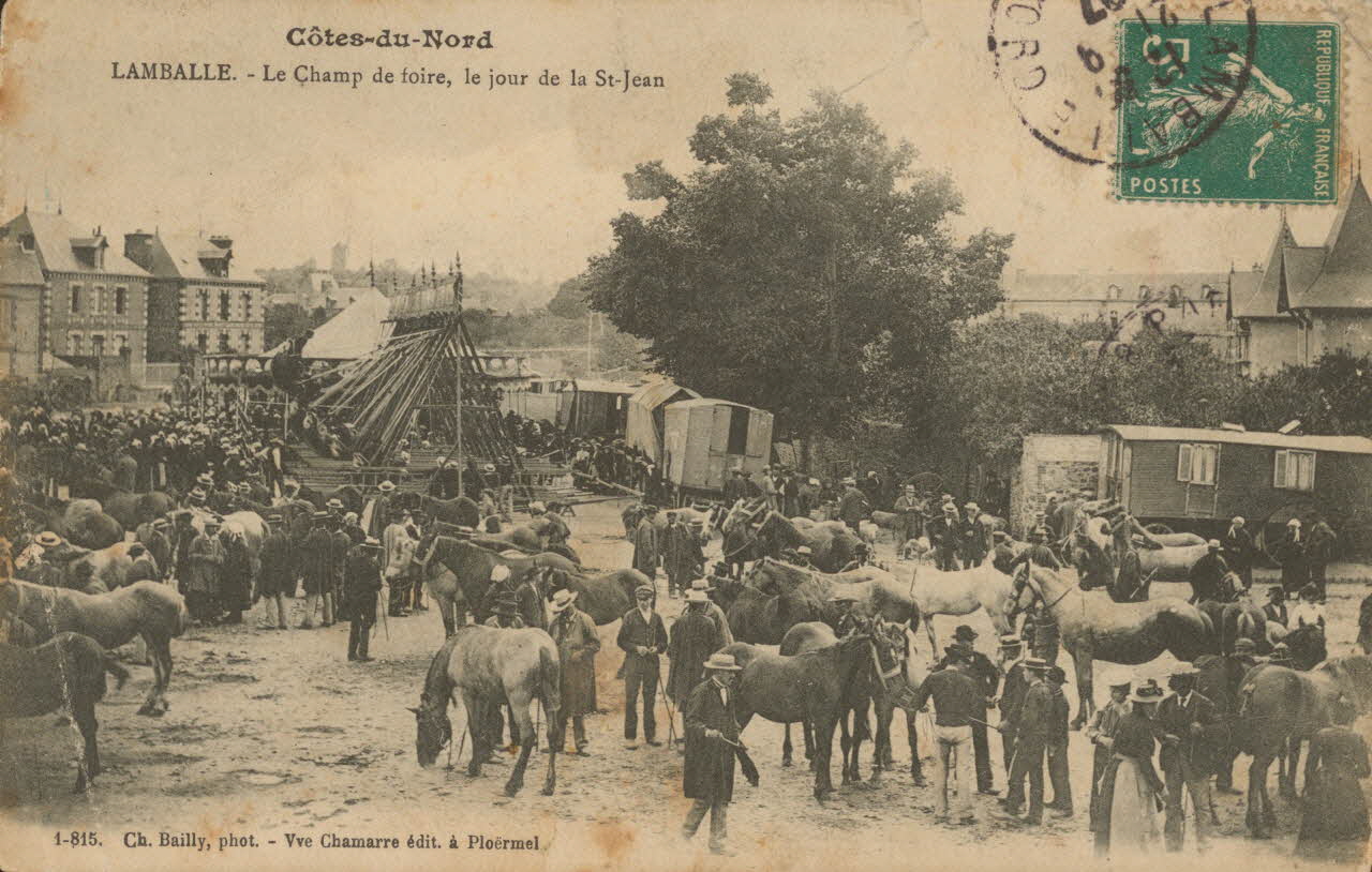 carte postale LE JOUR DE LA SAINT JEAN Côtes-d'Armor 1903-1920 014221 Photo