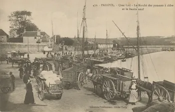 carte postale LE MARCHE DES POMMES A CIDRE Côtes-d'Armor 1903-1920 014226 Photo