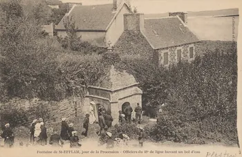 carte postale OFFICIERS BUVANT UN BOL D'EAU Côtes-d'Armor 1903-1920 014277 Photo