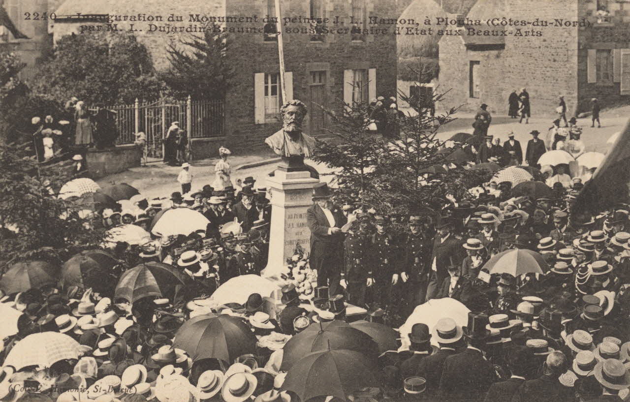 carte postale MONUMENT DU PEINTRE JL HAMON Côtes-d'Armor 1903-1920 014297 Photo