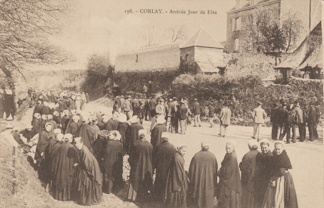 carte postale ARRIVEE JOUR DE FETE Côtes-d'Armor 1903 014314 Photo