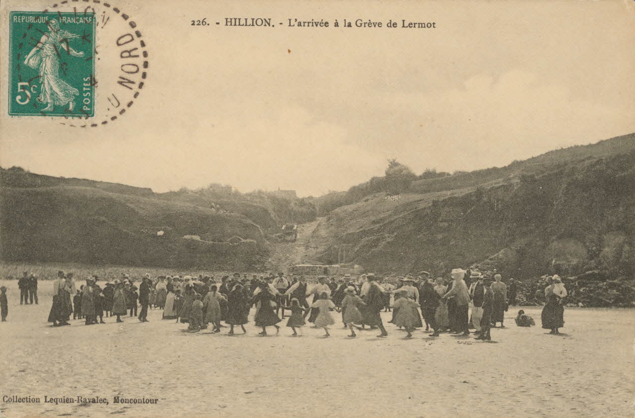 carte postale L'ARRIVEE A LA GREVE DE LERMOT Côtes-d'Armor 1904 014322 Photo