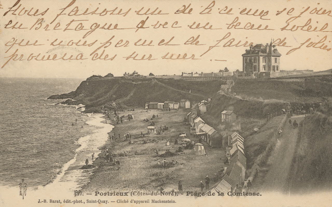 carte postale PLAGE DE LA COMTESSE Côtes-d'Armor 1906 014336 Photo