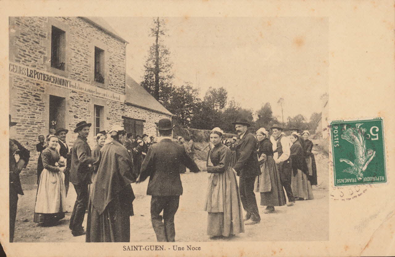 carte postale UNE NOCE Côtes-d'Armor 1912 014346 Photo